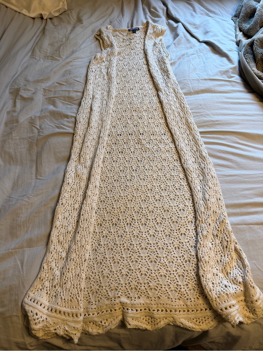 Freshman Cream Crochet Maxi Skirt